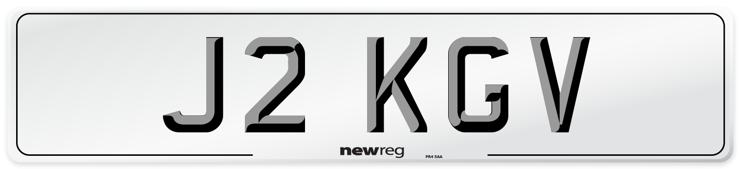 J2 KGV Number Plate from New Reg